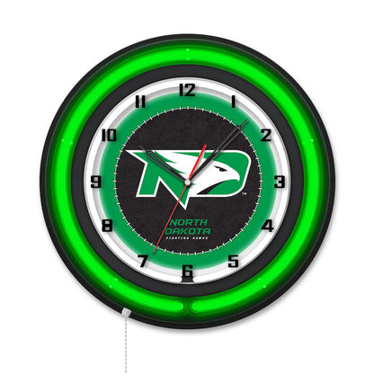 University of North Dakota 19" Double Neon Wall Clock
