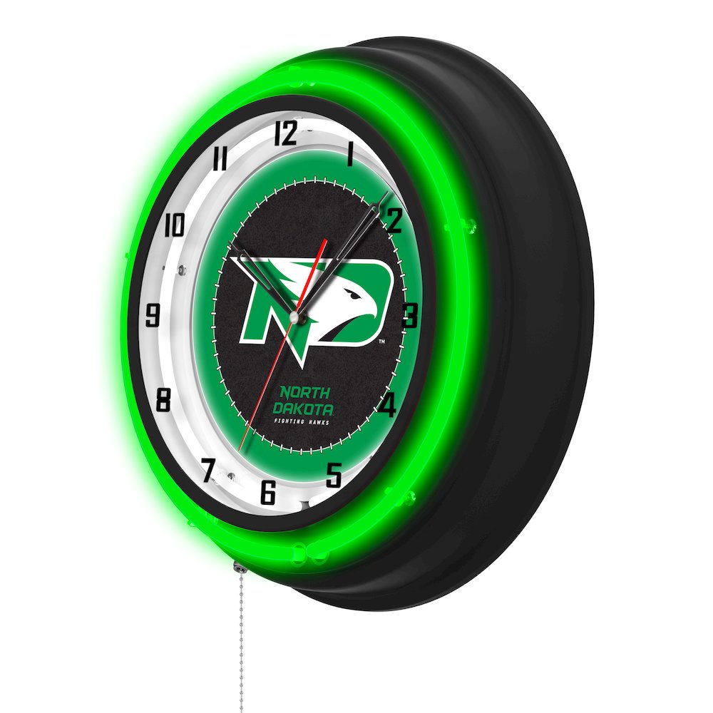 University of North Dakota 19" Double Neon Wall Clock