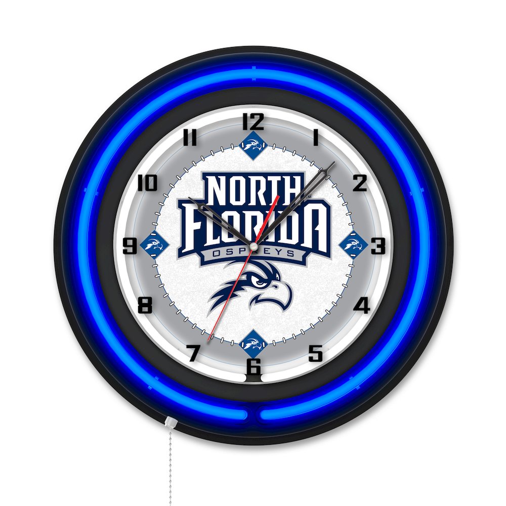 University of North Florida 19" Double Neon Wall Clock