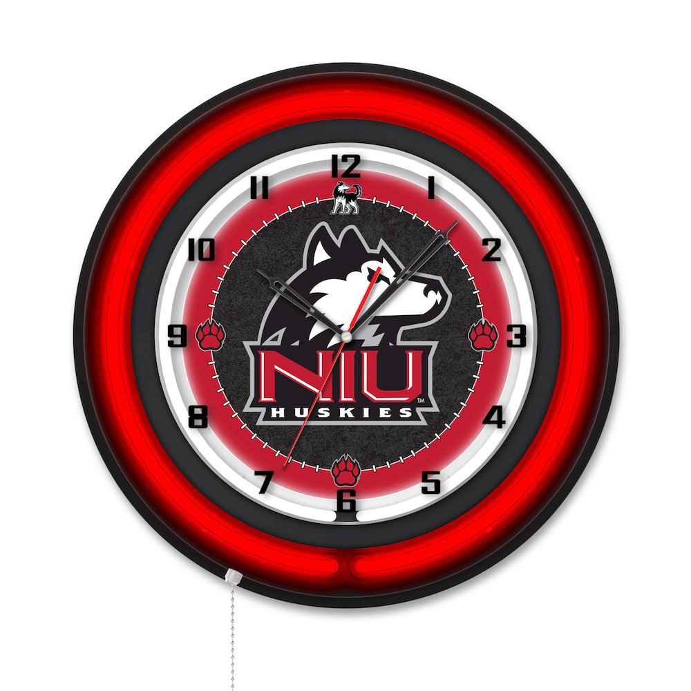 University of Northern Illinois 19" Double Neon Wall Clock