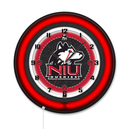 University of Northern Illinois 19" Double Neon Wall Clock