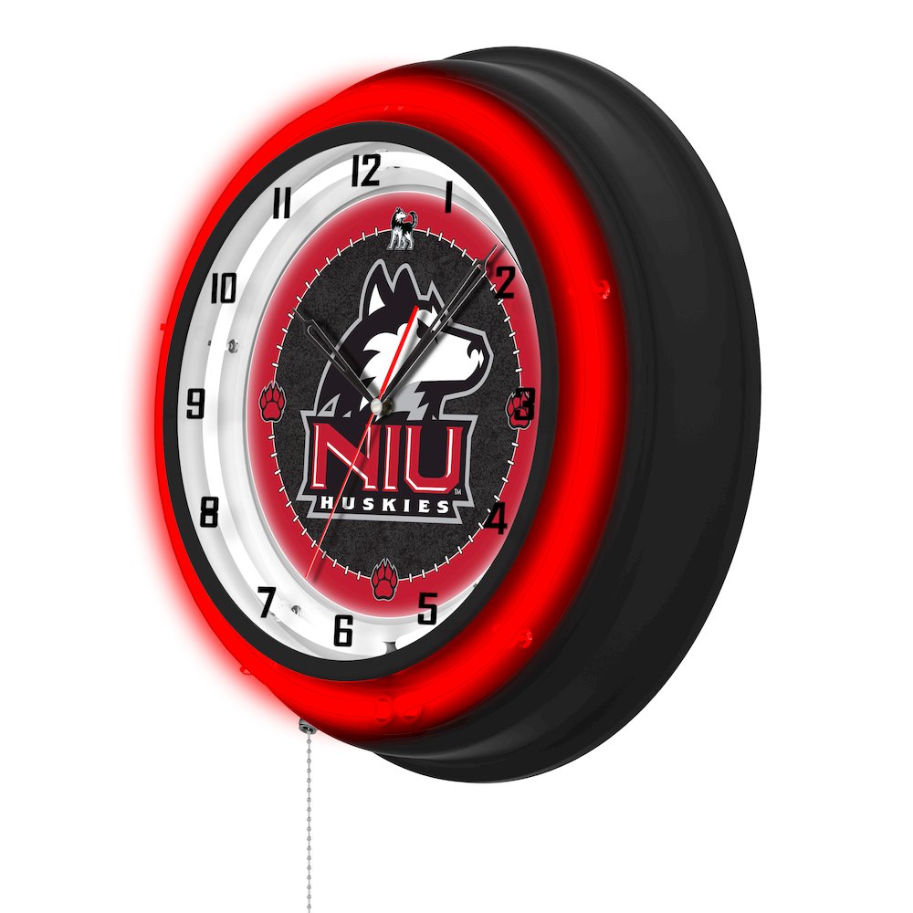 University of Northern Illinois 19" Double Neon Wall Clock