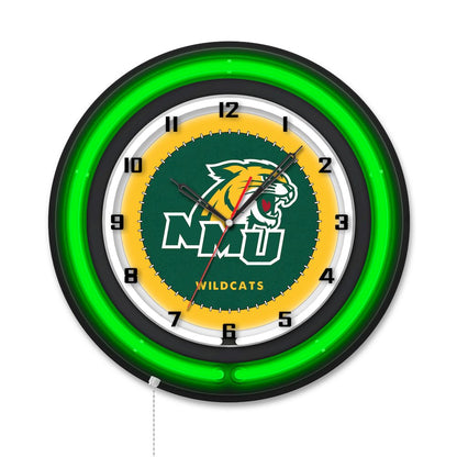 Northern Michigan University 19" Double Neon Wall Clock