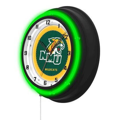 Northern Michigan University 19" Double Neon Wall Clock