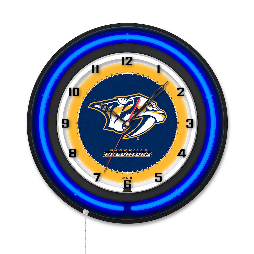 Nashville Predators 19" Double Neon Wall Clock