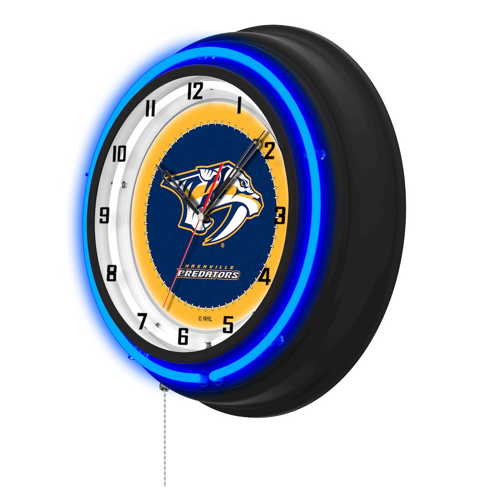 Nashville Predators 19" Double Neon Wall Clock