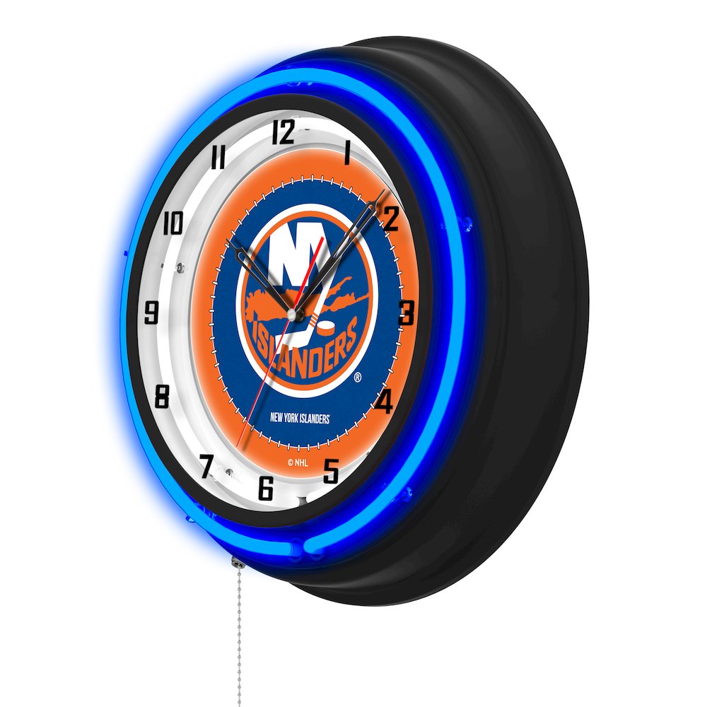 New York Islanders 19" Double Neon Wall Clock