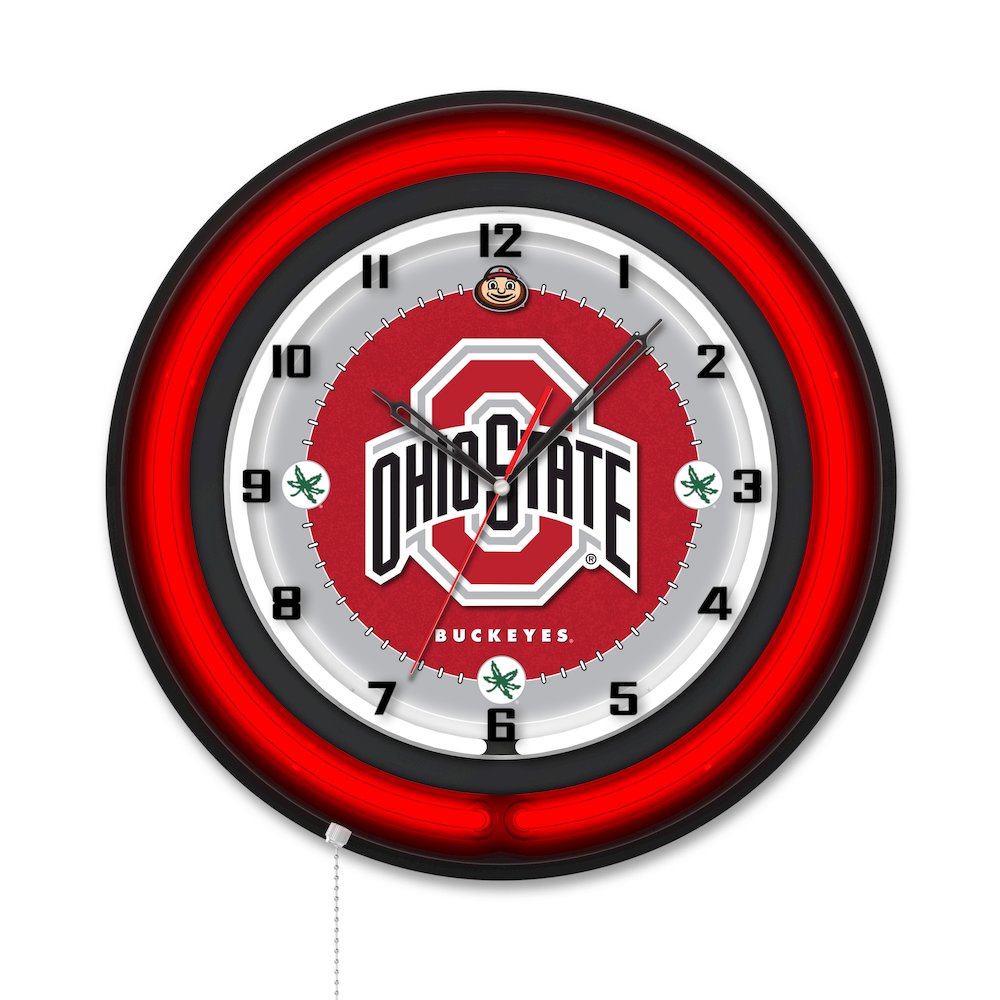 Ohio State University 19" Double Neon Wall Clock