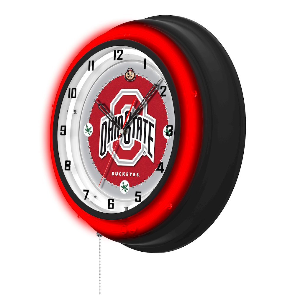 Ohio State University 19" Double Neon Wall Clock