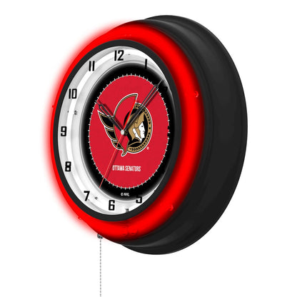 Ottawa Senators 19" Double Neon Wall Clock