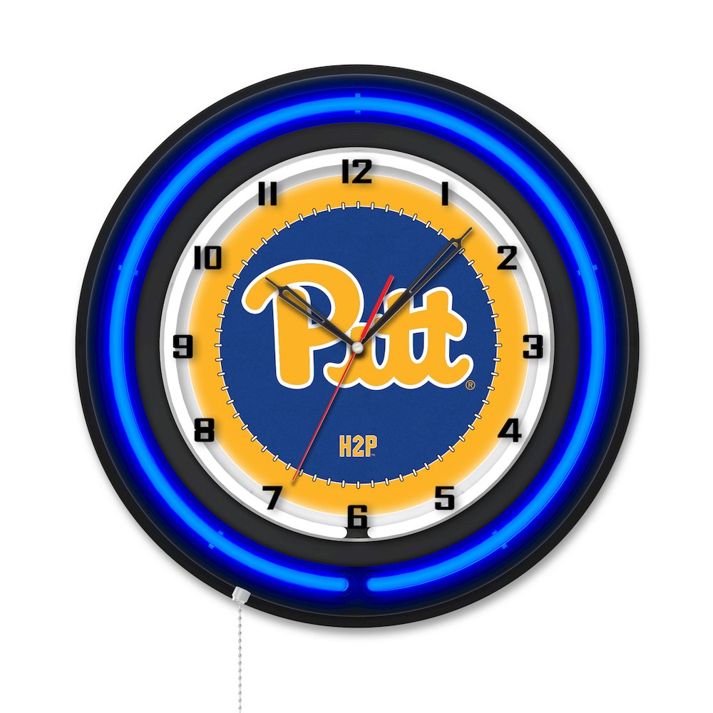 University of Pittsburgh 19" Double Neon Wall Clock