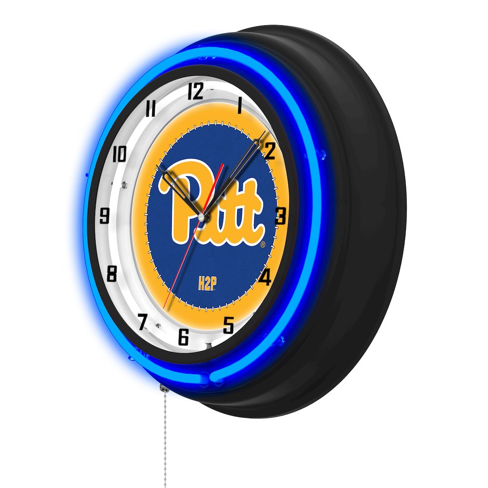 University of Pittsburgh 19" Double Neon Wall Clock