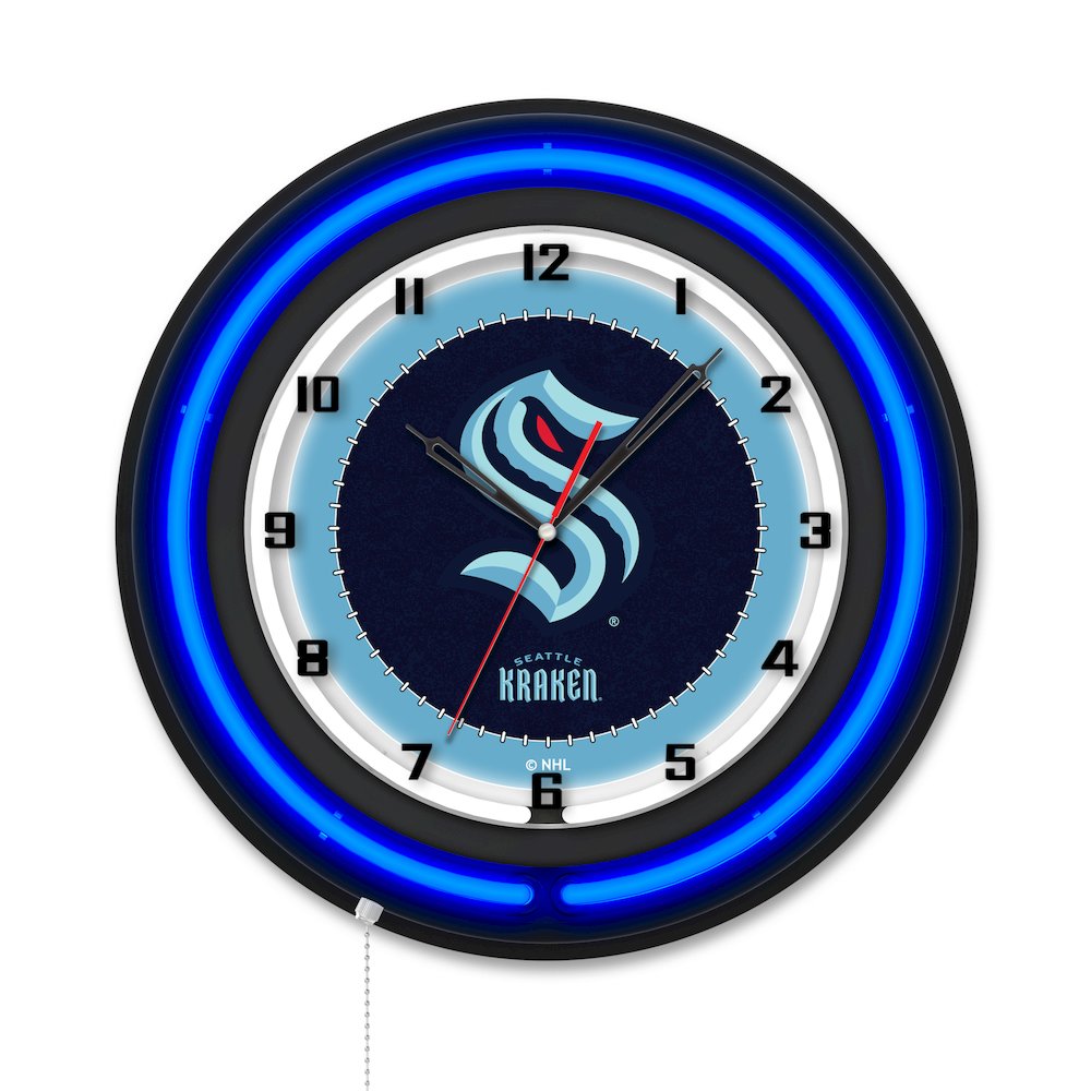 Seattle Kraken 19" Double Neon Wall Clock