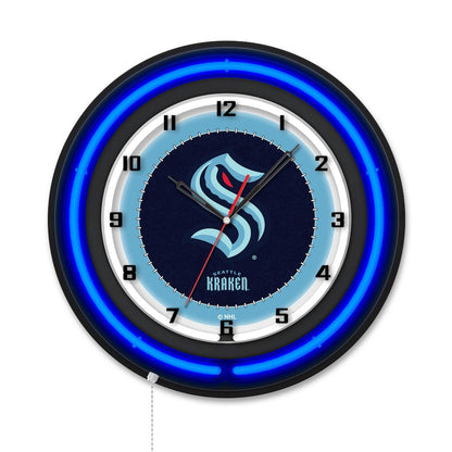 Seattle Kraken 19" Double Neon Wall Clock