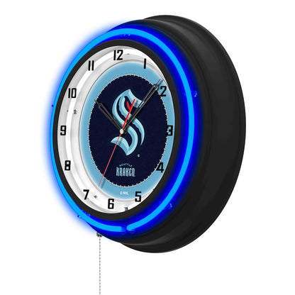 Seattle Kraken 19" Double Neon Wall Clock