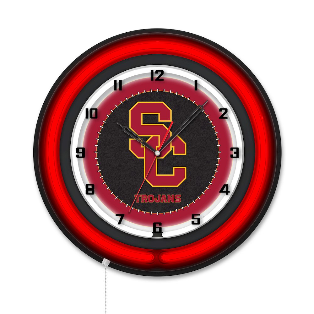 University of Southern California 19" Double Neon Wall Clock