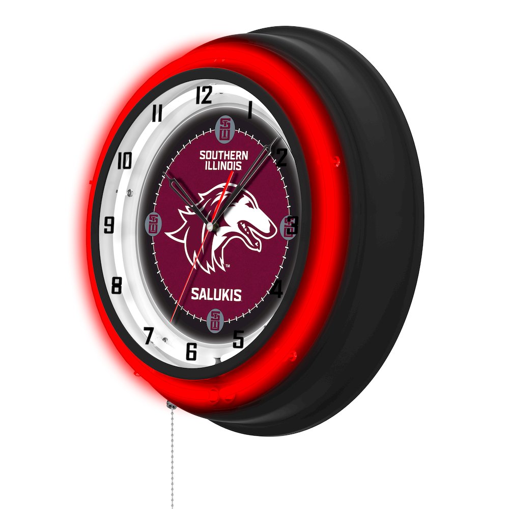 Southern Illinois University 19" Double Neon Wall Clock
