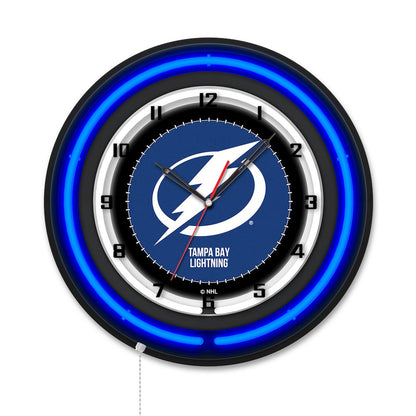 Tampa Bay Lightning 19" Double Neon Wall Clock