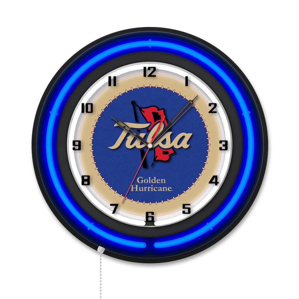 University of Tulsa 19" Double Neon Wall Clock