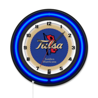 University of Tulsa 19" Double Neon Wall Clock