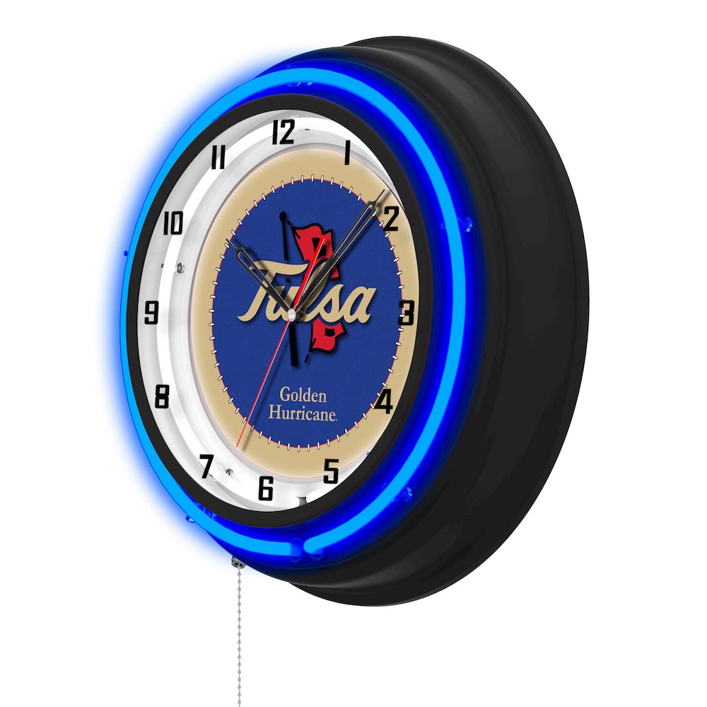 University of Tulsa 19" Double Neon Wall Clock