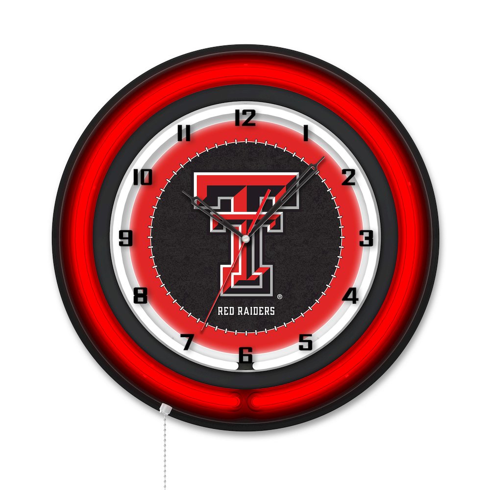 Texas Tech University 19" Double Neon Wall Clock