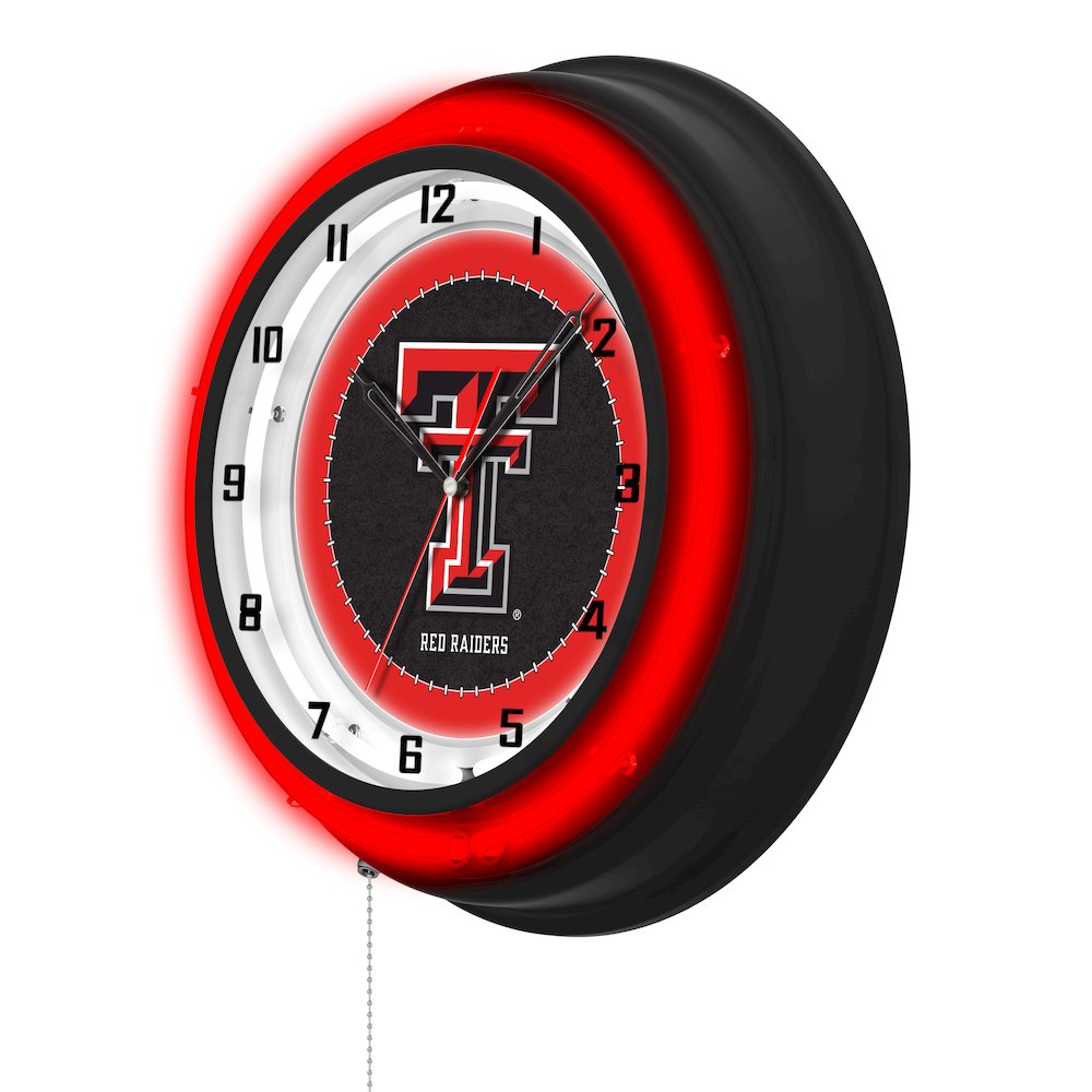 Texas Tech University 19" Double Neon Wall Clock