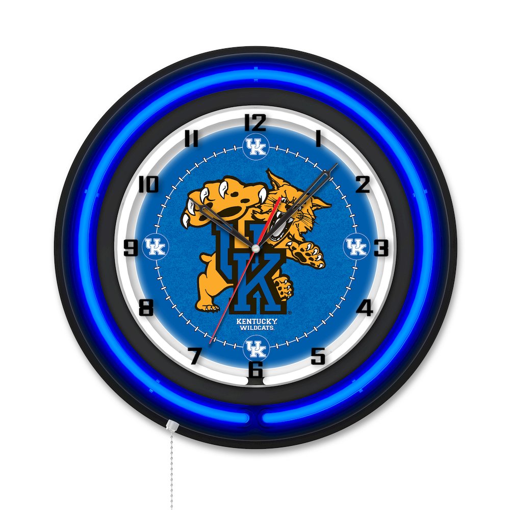 University of Kentucky (Cat)  19" Double Neon Wall Clock