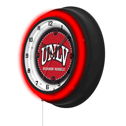 University of Nevada Las Vegas 19" Double Neon Wall Clock