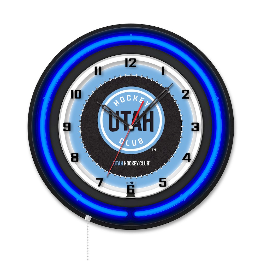 Utah Hockey Club 19" Double Neon Wall Clock