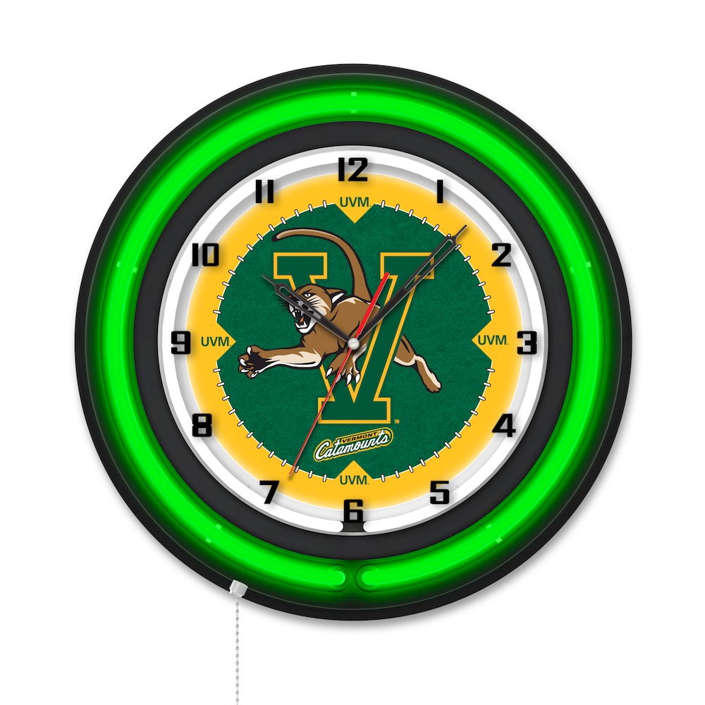 University of Vermont 19" Double Neon Wall Clock