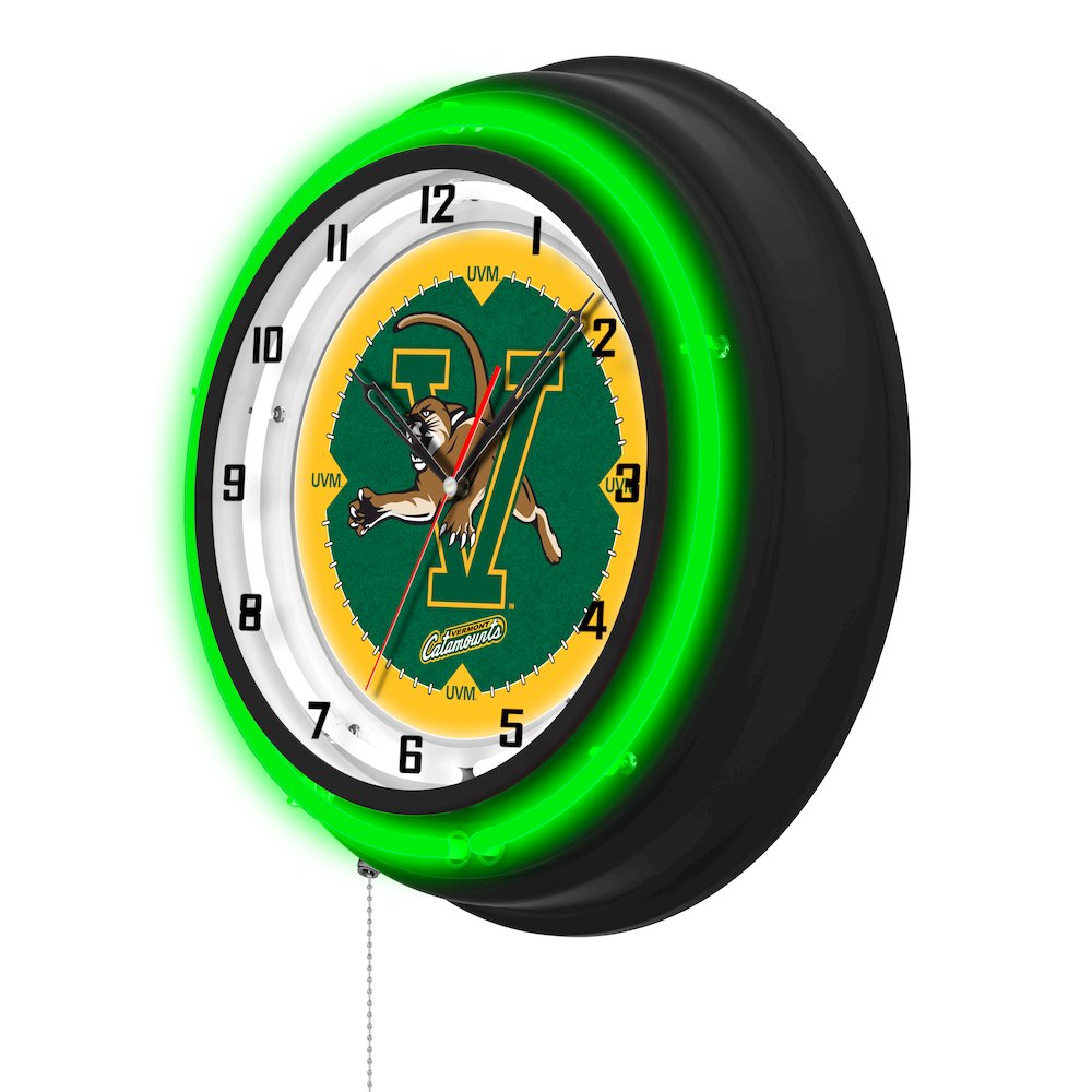 University of Vermont 19" Double Neon Wall Clock