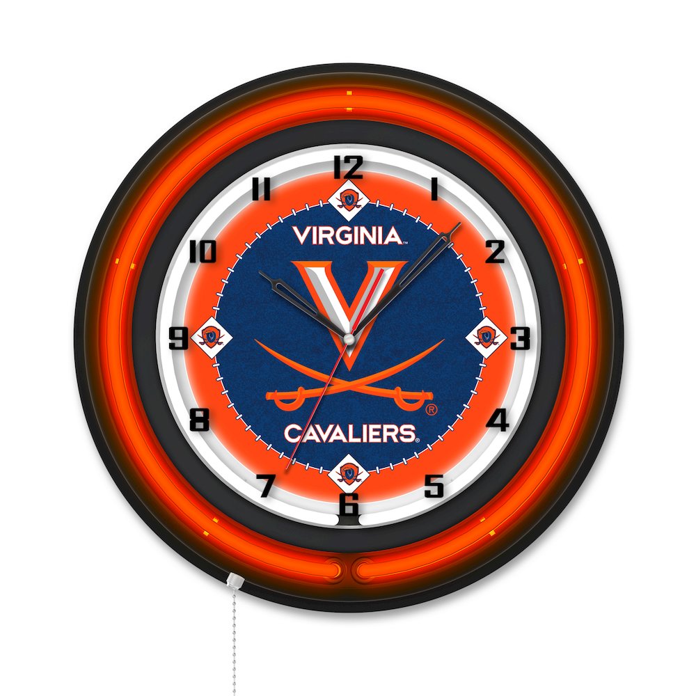 University of Virginia 19" Double Neon Wall Clock