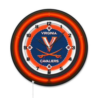 University of Virginia 19" Double Neon Wall Clock