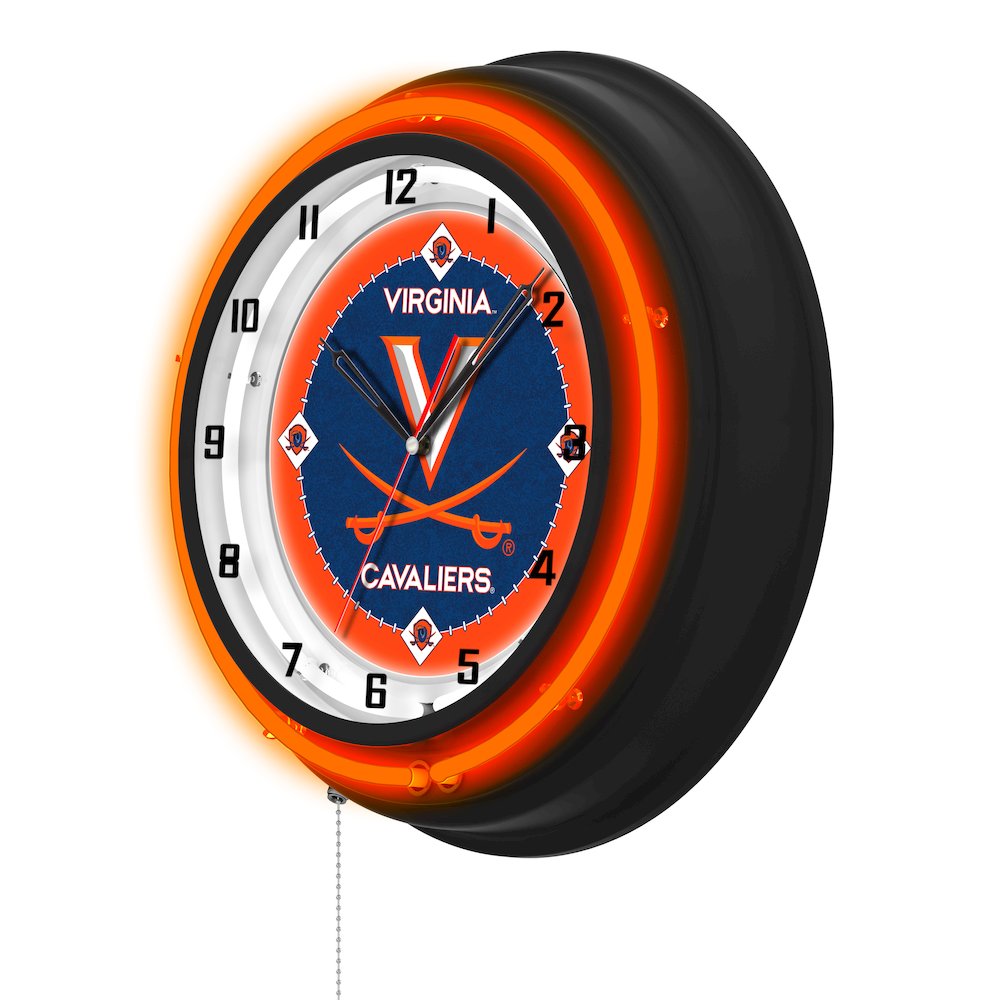 University of Virginia 19" Double Neon Wall Clock