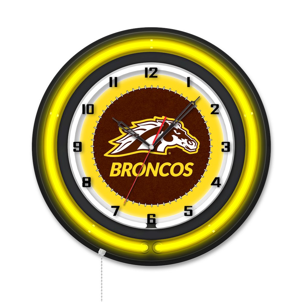 Western Michigan University 19" Double Neon Wall Clock
