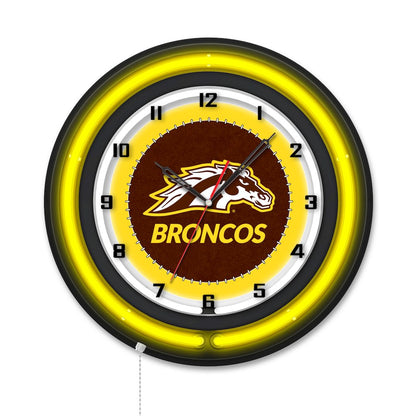 Western Michigan University 19" Double Neon Wall Clock