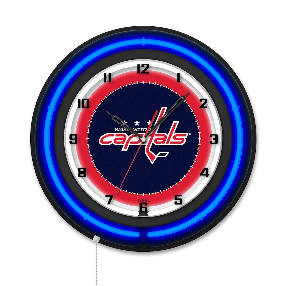 Washington Capitals 19" Double Neon Wall Clock