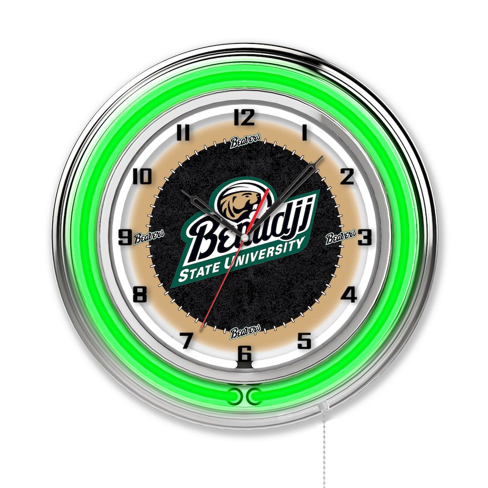 Bemidji State 19" Neon Clock