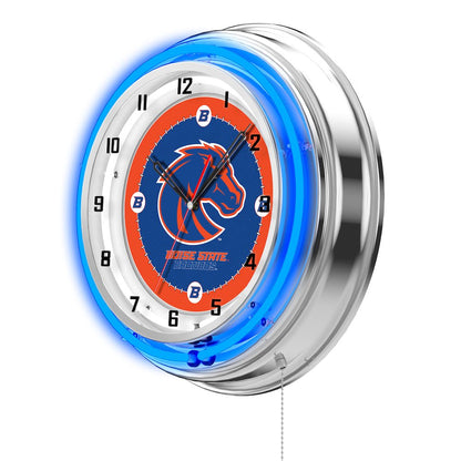 Boise State 19" Neon Clock