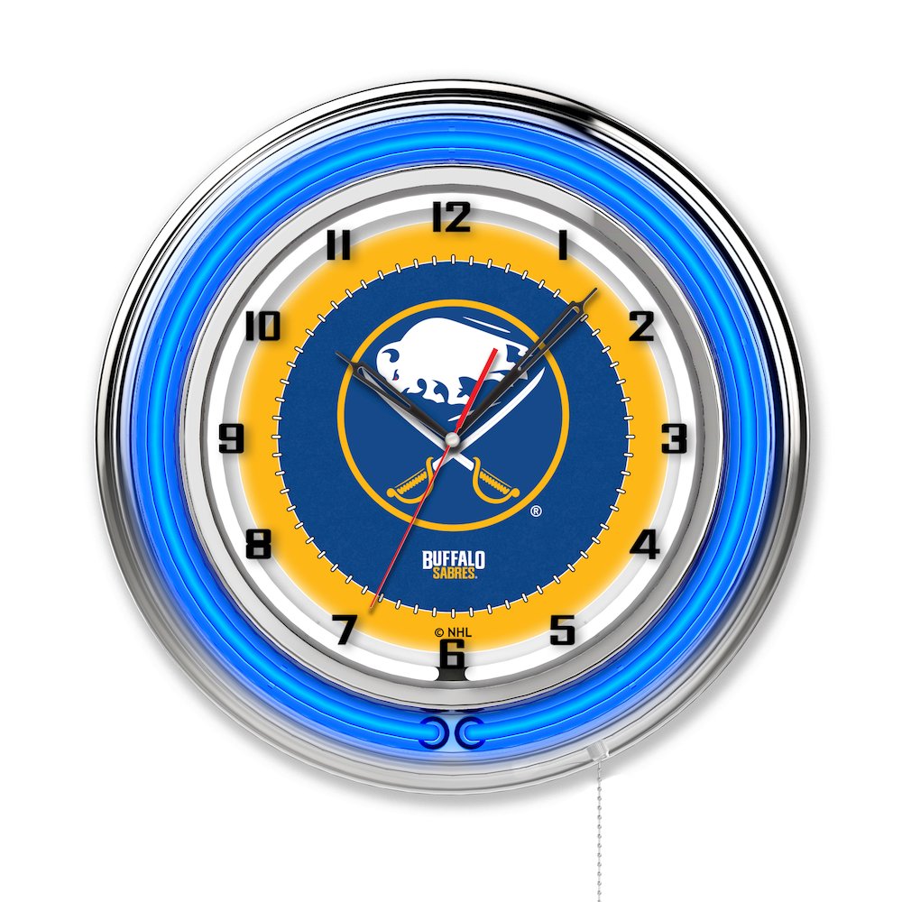 Buffalo Sabres 19" Neon Clock