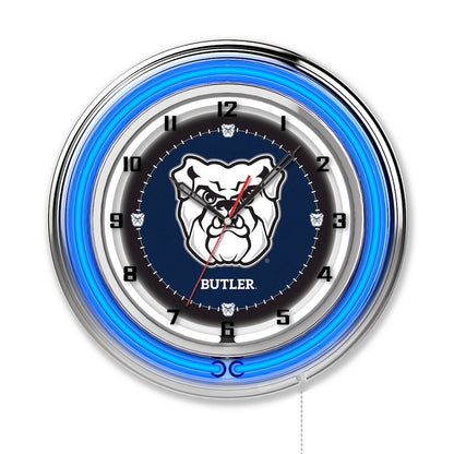 Officially Licensed Butler University Double Neon 19" Clock