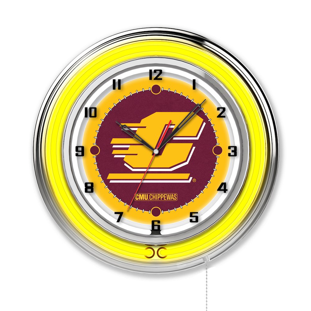 Central Michigan 19" Neon Clock