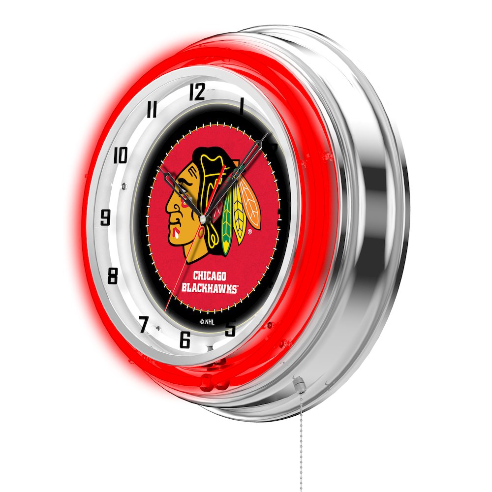 Chicago Blackhawks 19" Neon Clock
