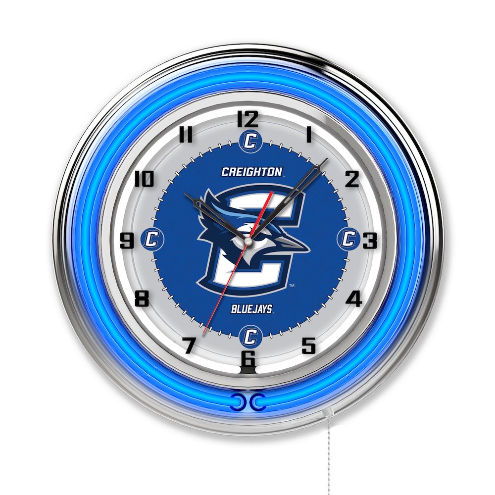 Creighton 19" Neon Clock