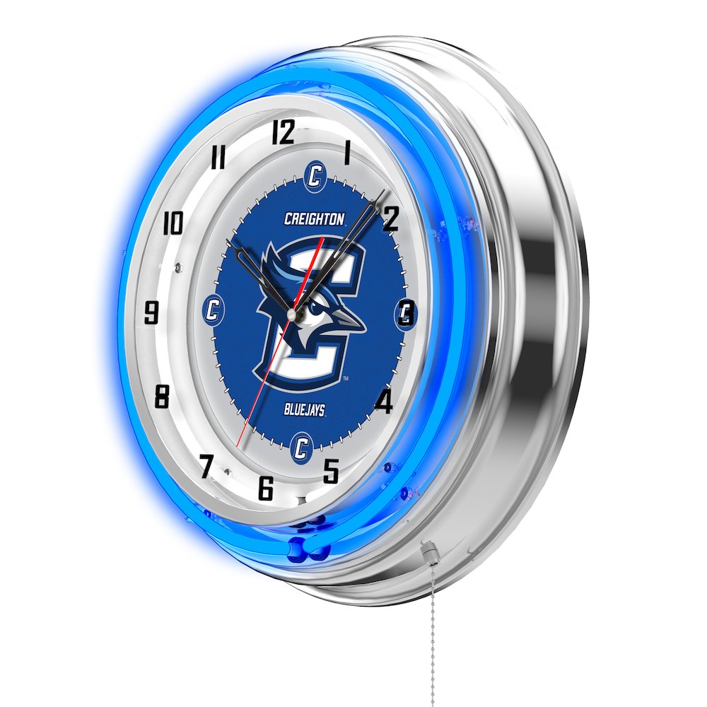 Creighton 19" Neon Clock