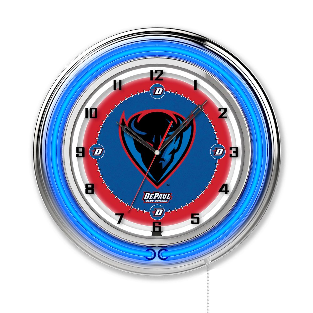 DePaul 19" Neon Clock