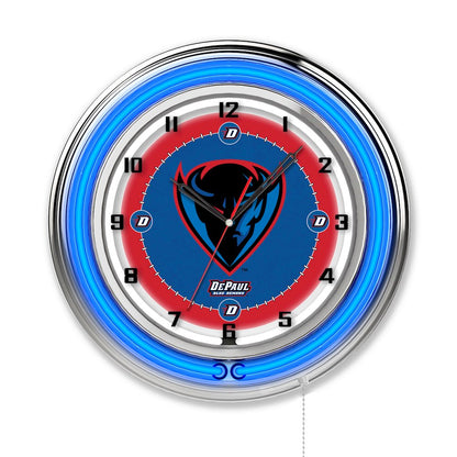 DePaul 19" Neon Clock