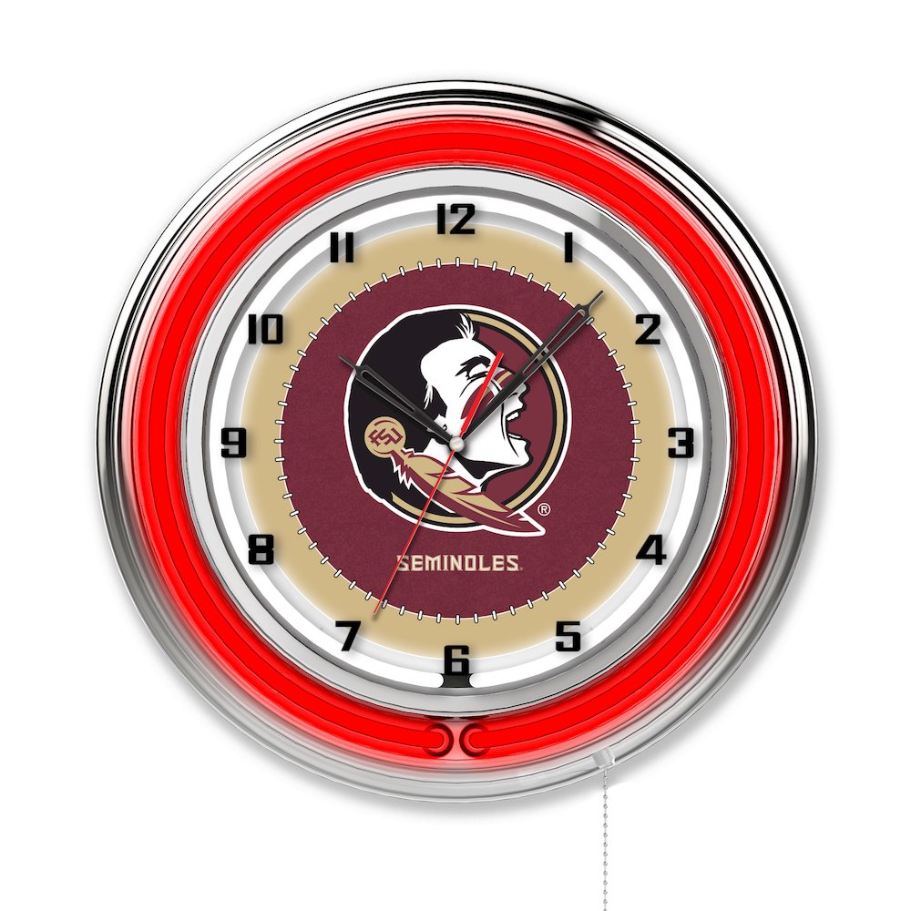 Florida State (Head) 19" Neon Clock