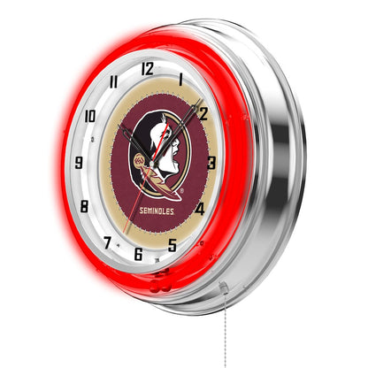 Florida State (Head) 19" Neon Clock